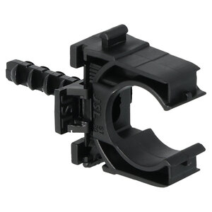 Buisclip euro tbv 3/4 buis zwart 20 mm 50st