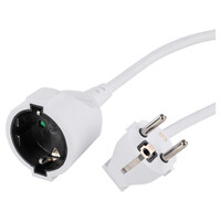 Q-Link verlengsnoer randaarde H05VV-F max 3680W wit 3 x 1.5 mm² 10 m