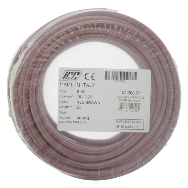 Siliconen kabel hittebestendig rood/bruin 3 x 0.75 mm² 25 m