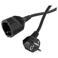 Q-Link verlengsnoer randaarde max 3680W zwart 3 x 1.5 mm² 5 m