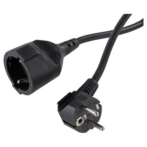 Q-Link verlengsnoer randaarde max 3680W zwart 3 x 1.5 mm² 5 m