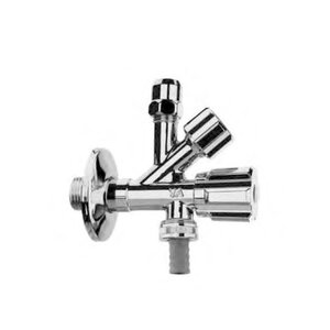 Combinatie hoekstopkraan met wasmachine aansluiting 1/2x3/8x3/4