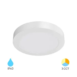 Braytron led opbouw lamp rond wit 12W IP40 CCT 3000K/4000K/6500K