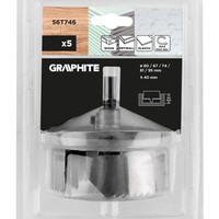 Graphite Houtgatzagen 60 - 95 mm set van 5 stuks