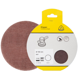 Klingspor schuurschijf gaas velco 150mm AN400 K180 5 stuks