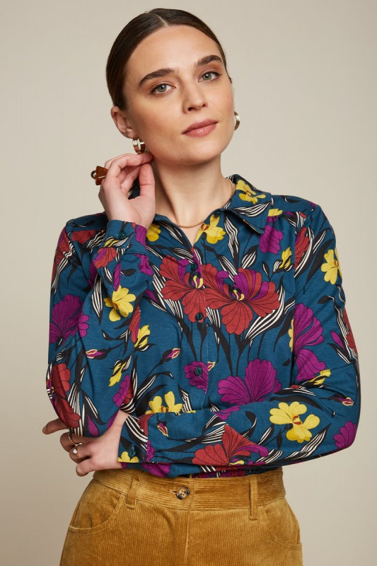 King Louie: Marisa Blouse Allure | Pine Green