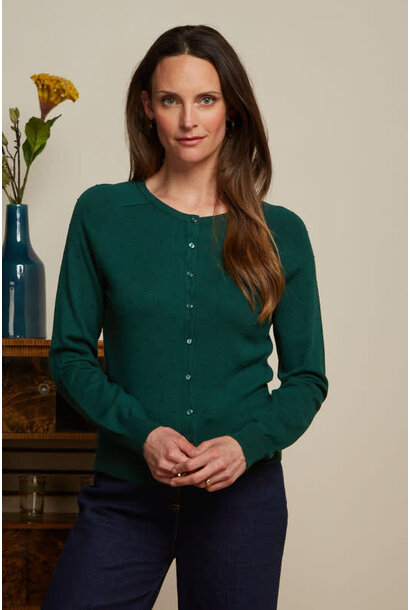 raglan cardi droplet pine green