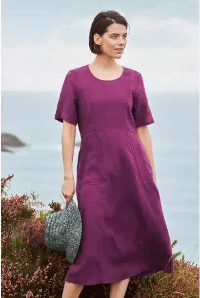 Grass Wave Dress Cassis