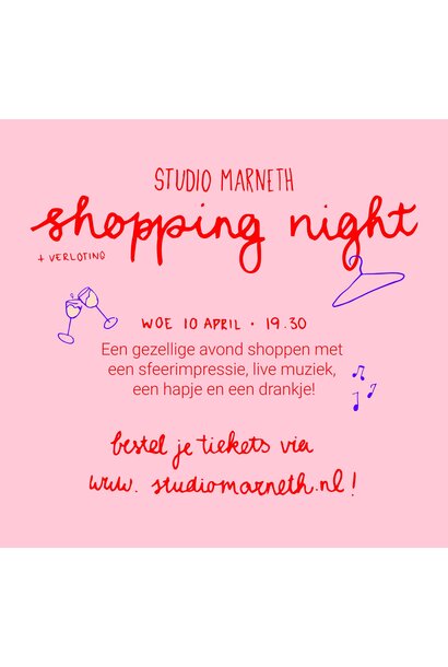 Ticket shoppingnight 10 april