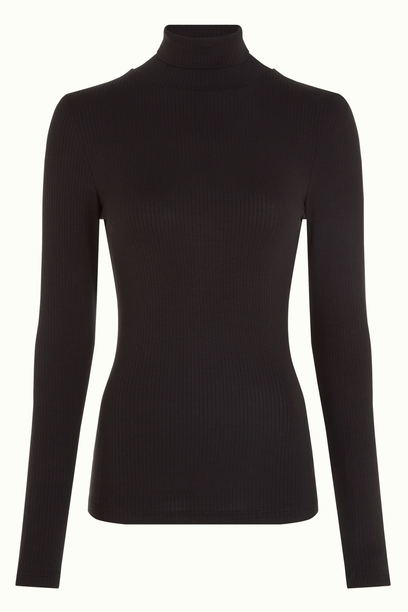 Rollneck Top Uni Rib-4