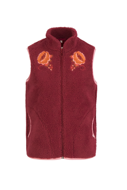 Smoochy woods vest quilted flower red