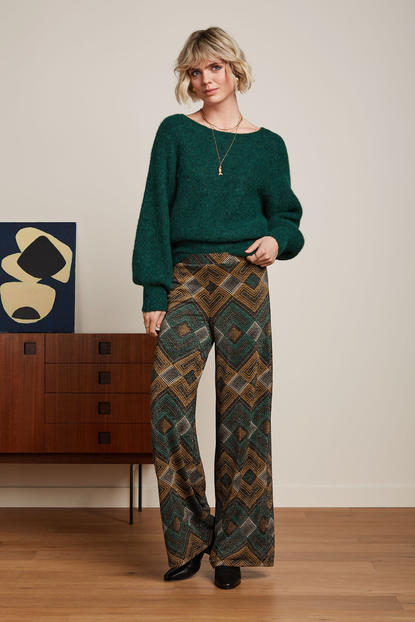 Sara Pants Morrison para green-1