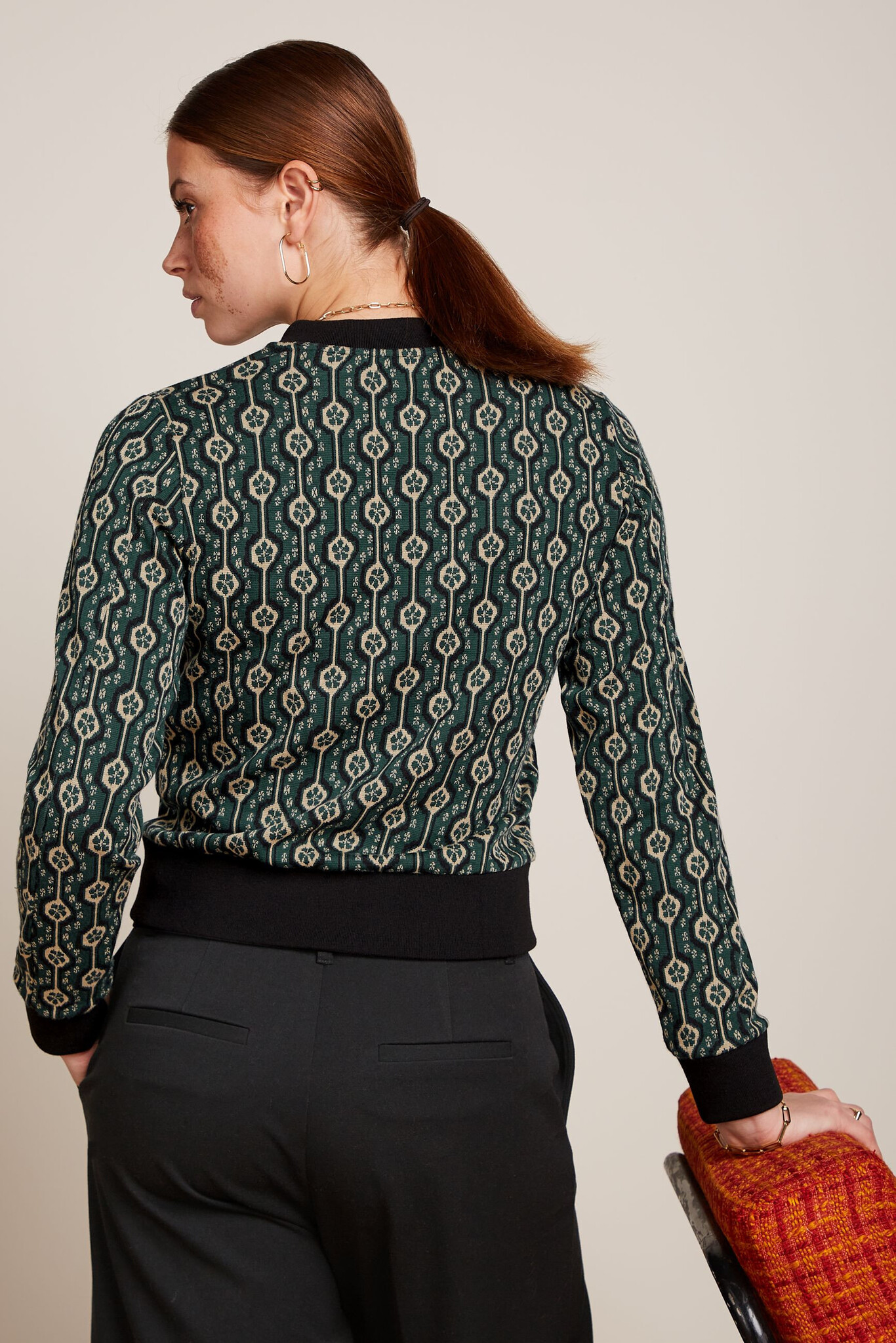 Bessie Jacket Carnaby Jacquard urban green-2