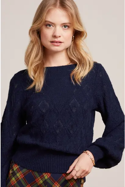 Erin Bell Top Orcia evening blue