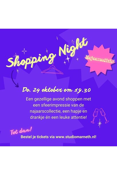 Ticket shoppingnight 24 oktober