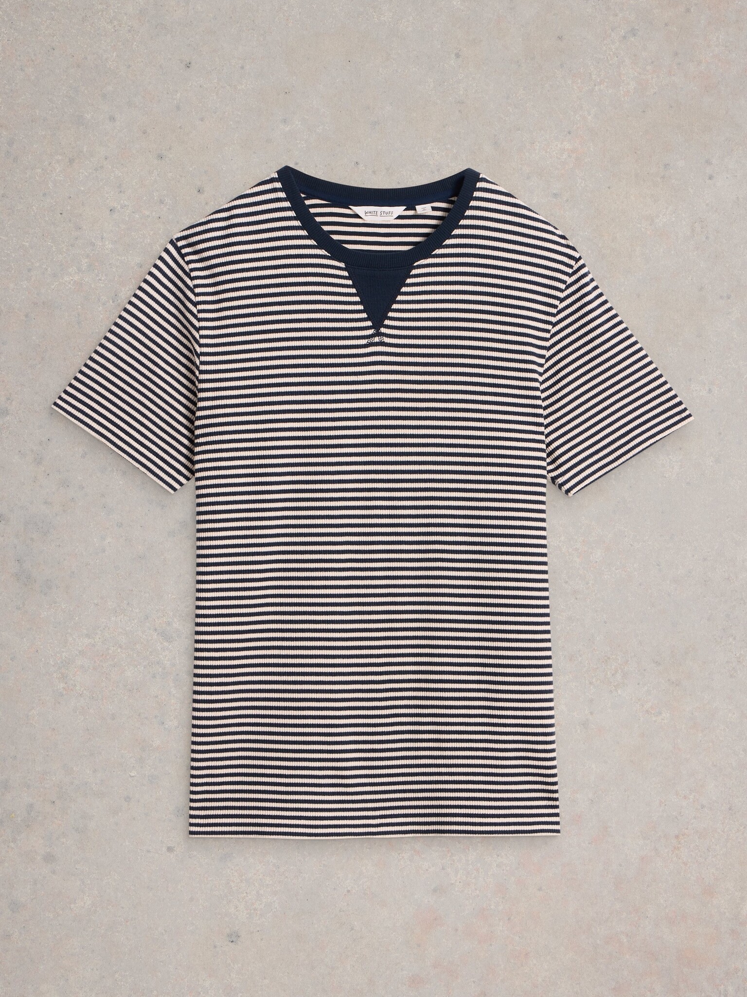 Striped Rib Tee-5