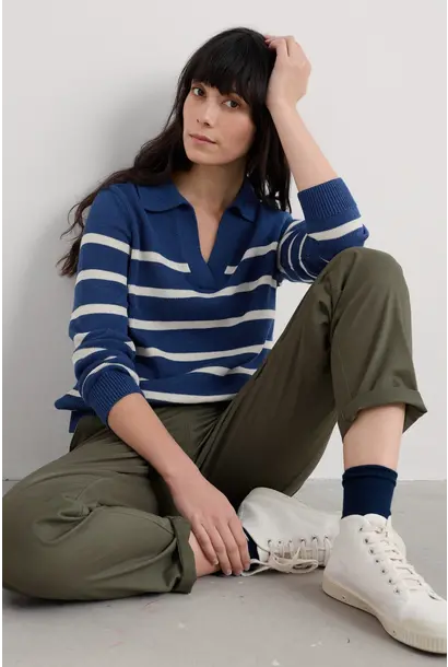 Barbizan jumper Veneer Washed Marine Chalk