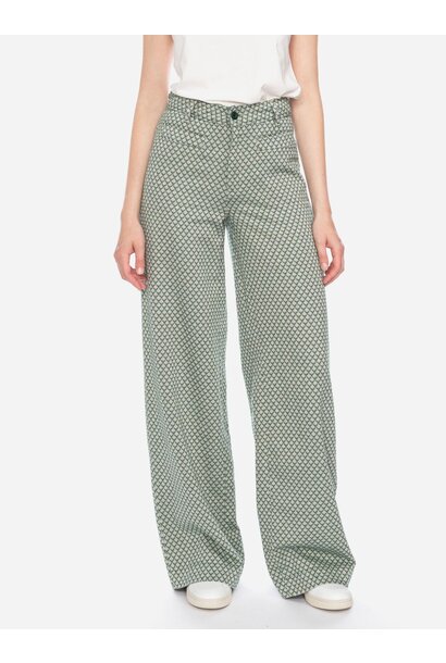 Hose Lacy, groen beige print