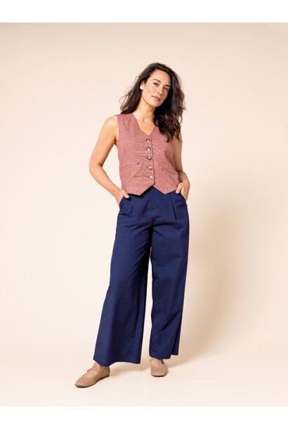 Pants wide navy