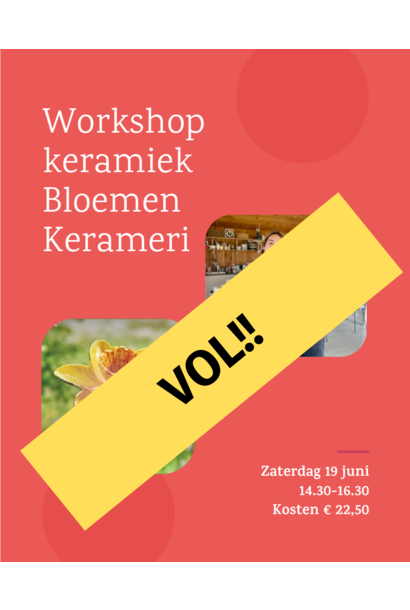 Workshop bloemen kleien za 21 juni