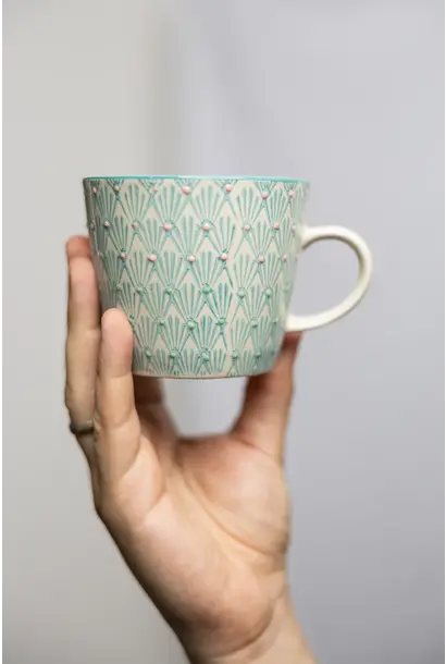 cup art deco blue turkis