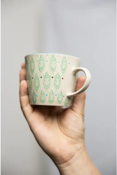 cup art deco groen