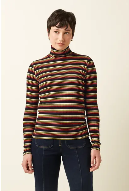 Rollneck Top Frostine Stripe