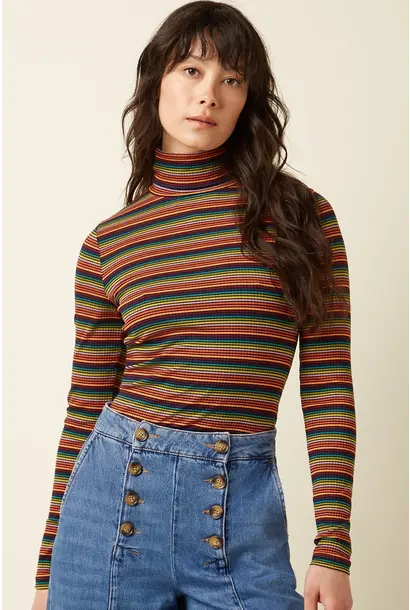 Rollneck Top Lumi stripe multi