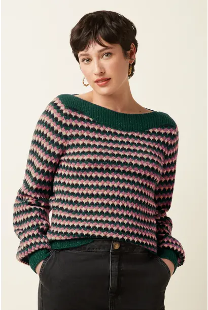 Erin top Flora Pine Green