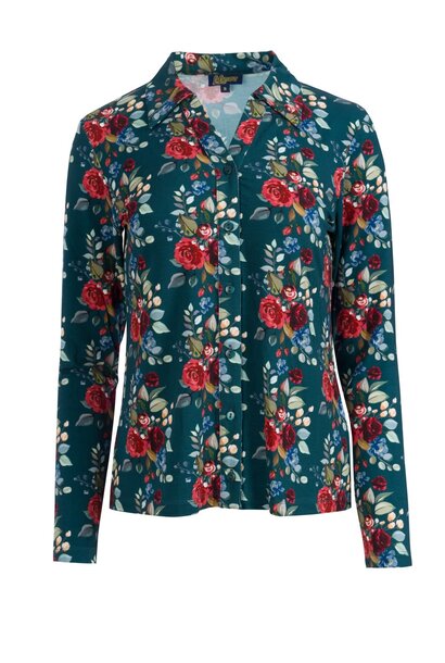 Anna Blouse Long sleeve autumn bouqet