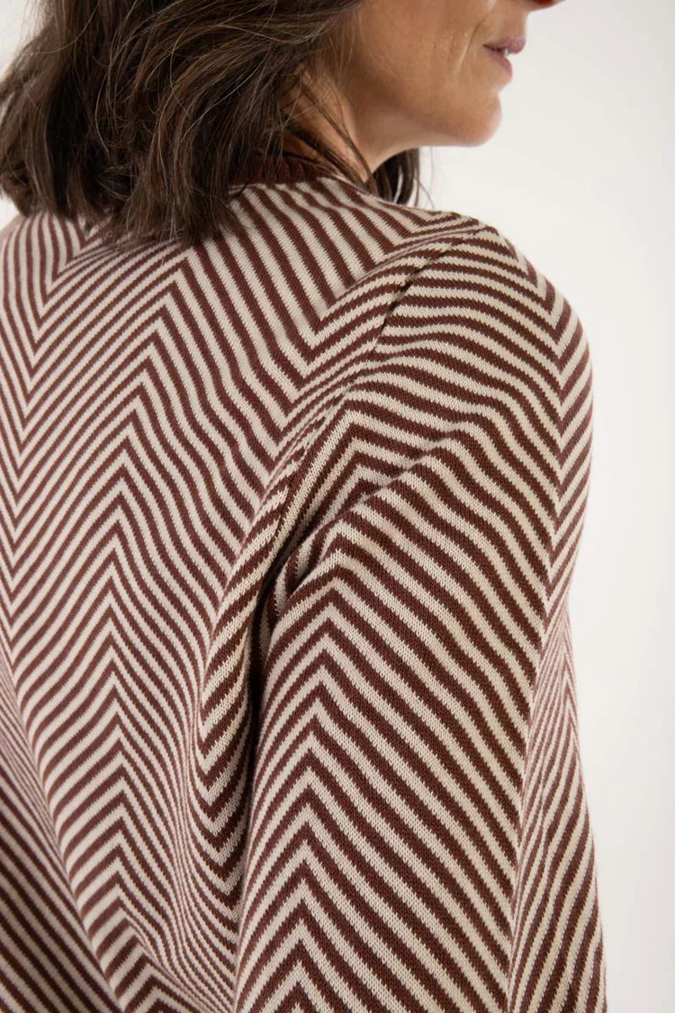 Danefox cotton sweater dk merlot/chalk-4