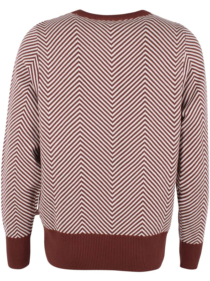 Danefox cotton sweater dk merlot/chalk-6