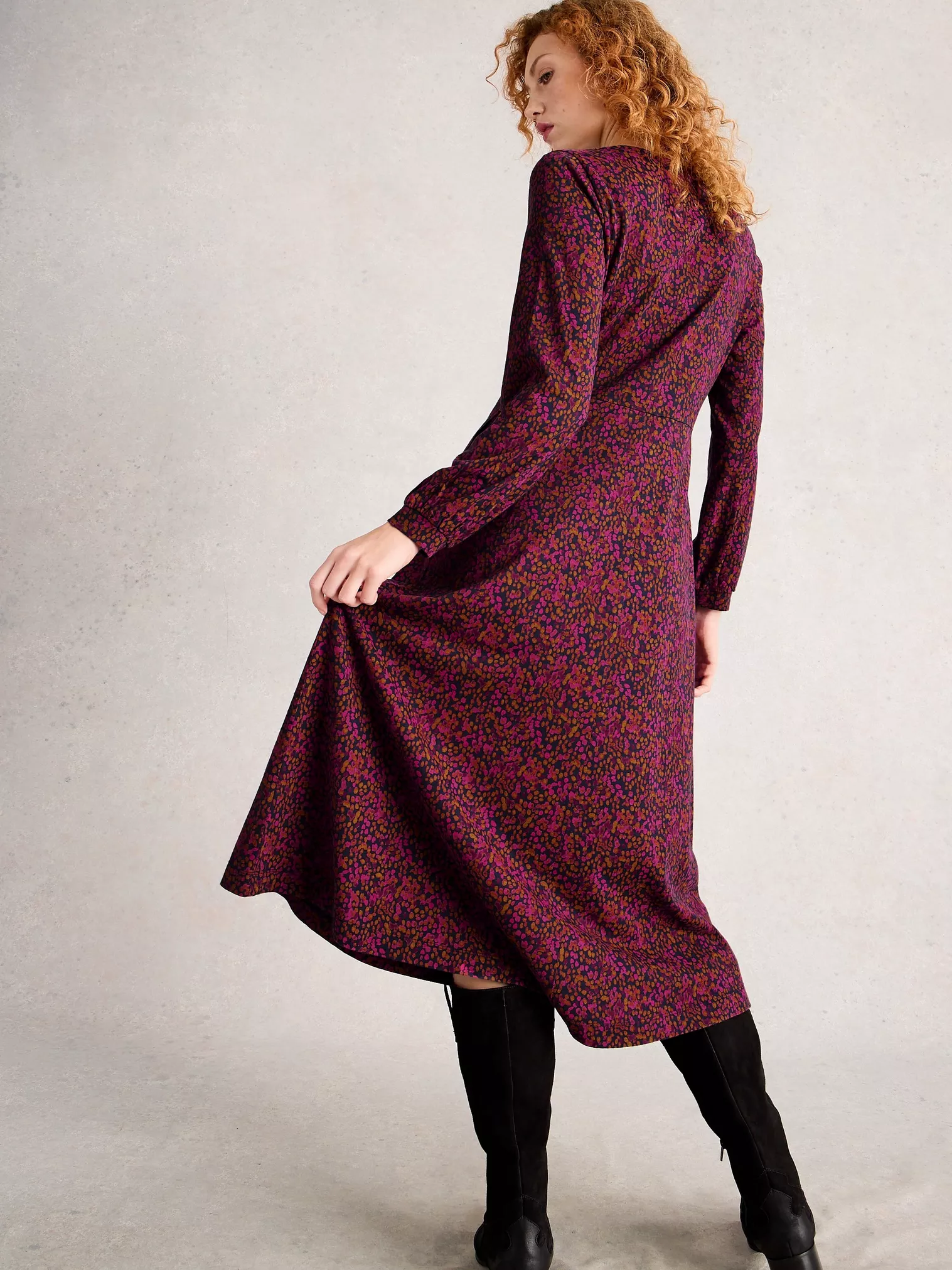 Megan Jersey Dress pink mlt-4