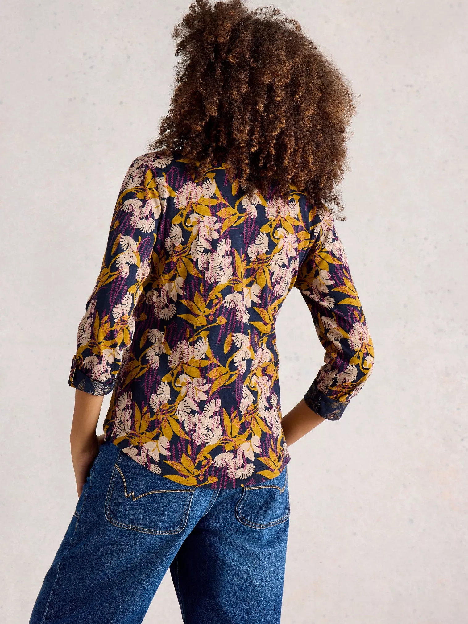 Annie Blouse Navy Multi-4