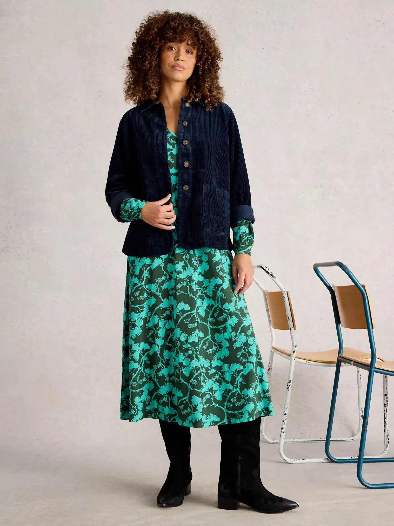 Carrie Cord Jacke navy-2