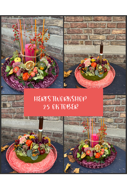 Herfstworkshop bloemstuk 13.00