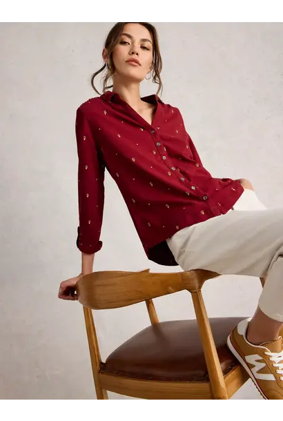 Annie embroidered jersey shirt