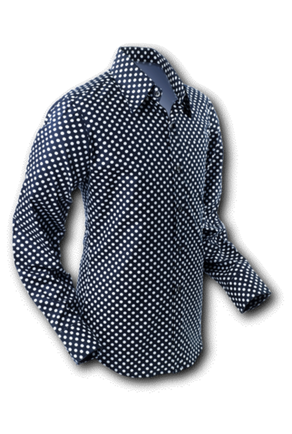 polka dot black white