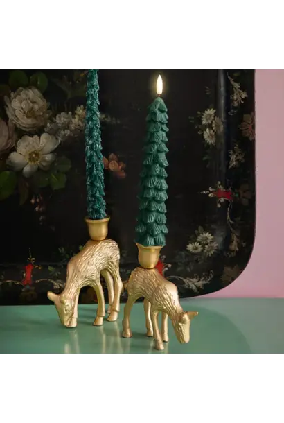metal cande holder in deer shape