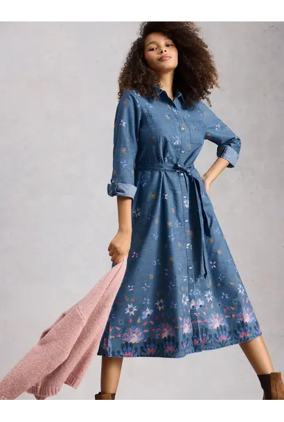 Lana denim midi dress