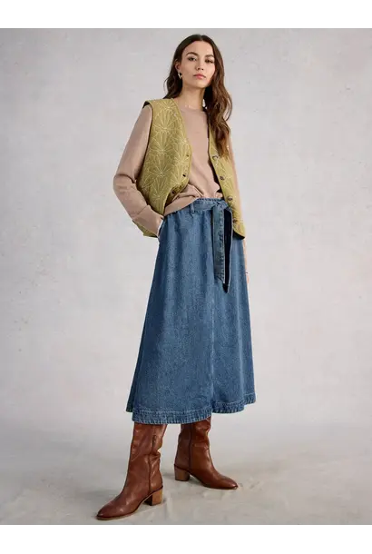 Lexi denim midi skirt