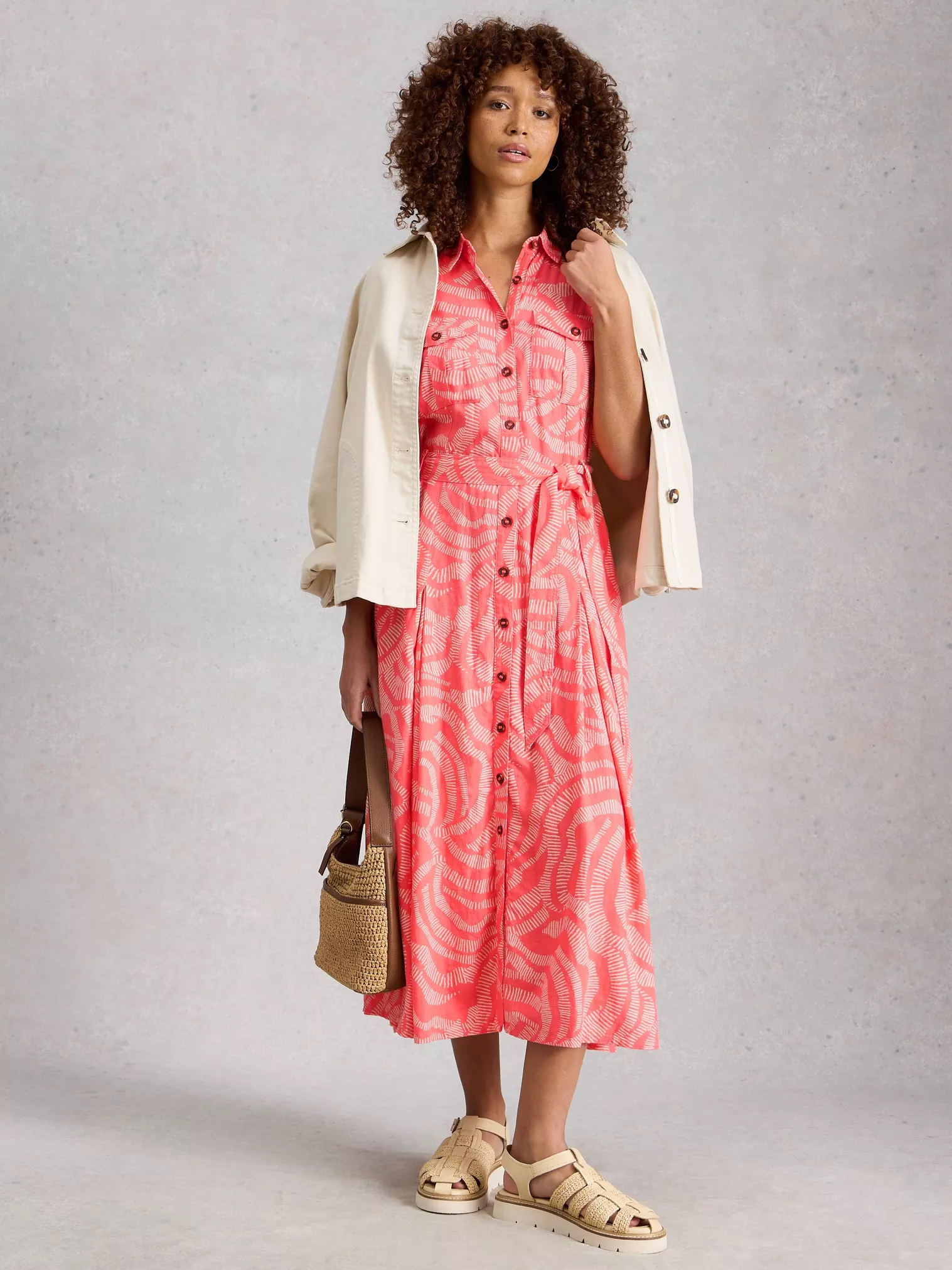 Tiff Linen Blend Shirt dress-1