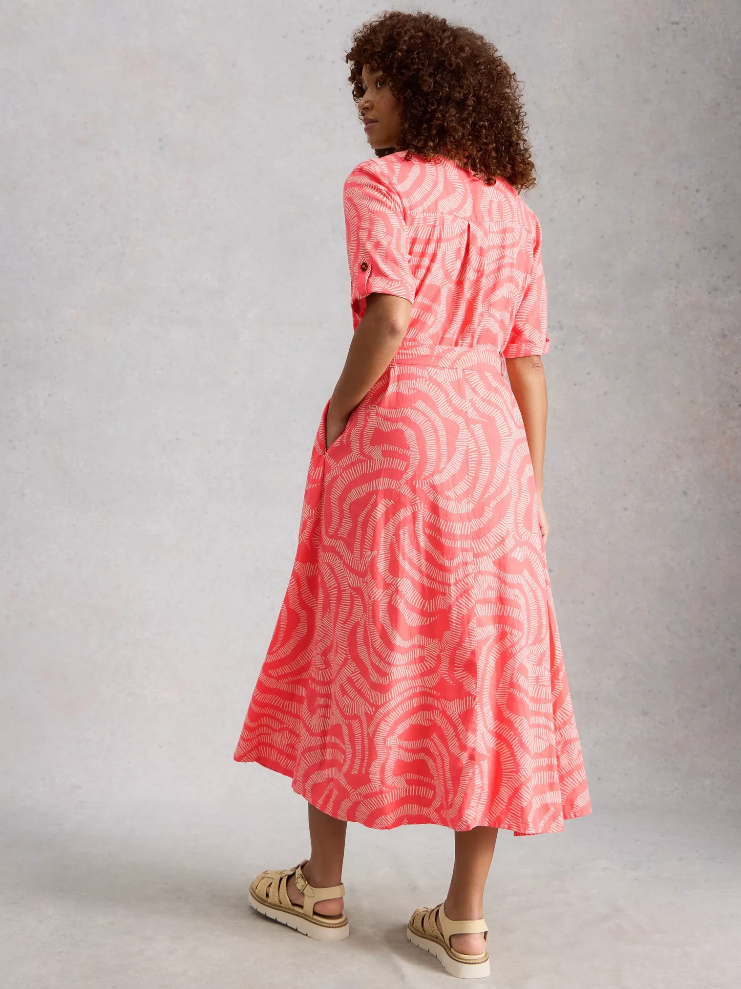 Tiff Linen Blend Shirt dress-4