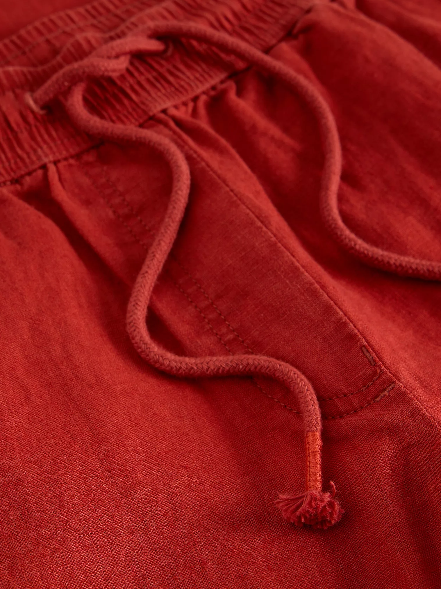 Ally linen wide leg mid red-6