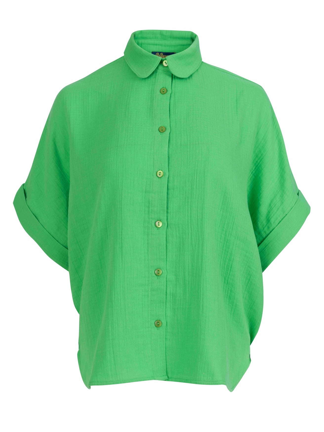 Jill Blouse, crinkle green-4