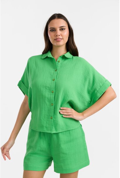 Jill Blouse, crinkle green