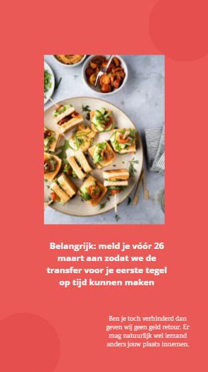 Tegels maken, hightea en shoppen 14.00-4