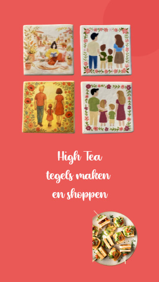Tegels maken, hightea en shoppen 14.00-2
