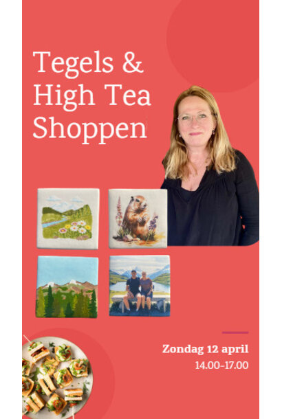 Tegels maken, hightea en shoppen 14.00