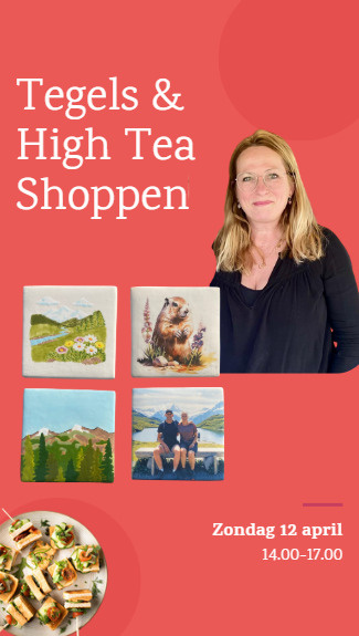 Tegels maken, hightea en shoppen 14.00-1